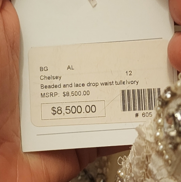 Couture beaded wedding dress 12 - Picture 6 of 15